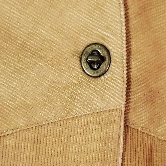 Company Ellen Tracy Womens Sz 6 Shirt Gold Pinwale Corduroy - Picture 7 of 12